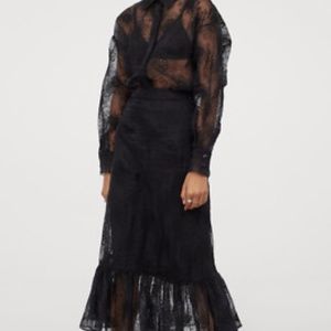 H&M x Sandra Mansour skirt and shirt combo